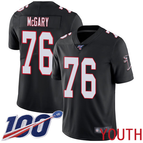 Atlanta Falcons Limited Black Youth Kaleb McGary Alternate Jersey NFL Football 76 100th Season Vapor Untouchable